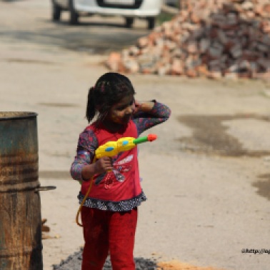 A Girl with her Water Canon